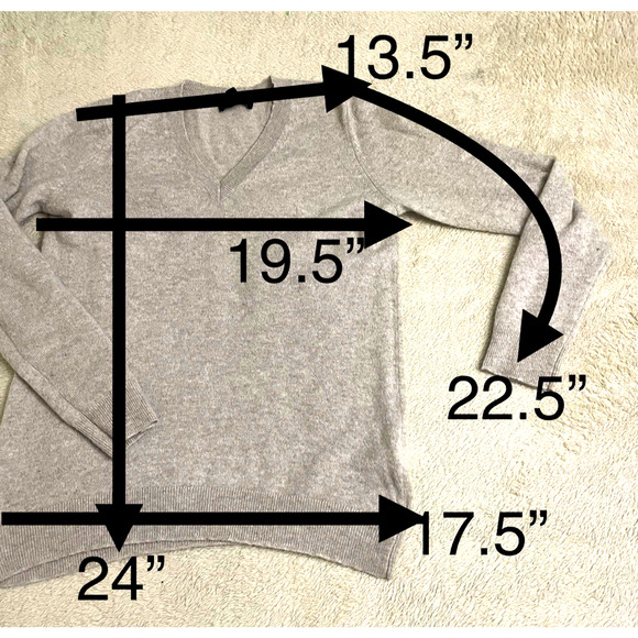 CHARTER CLUB Luxury 100% Cashmere Sweater Women's Size M Beige Tan V Neck - Picture 7 of 7